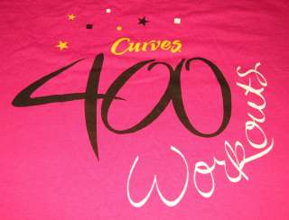 CURVES FOR WOMEN 400 WORKOUTS PINK TSHIRT 3X  
