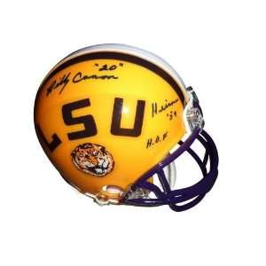 Billy Cannon Autographed LSU Tigers Mini Helmet w/ Heisman 