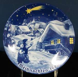 CHRISTMAS PLATE GERMAN SELTMANN WEIDEN 1990 Vintage  