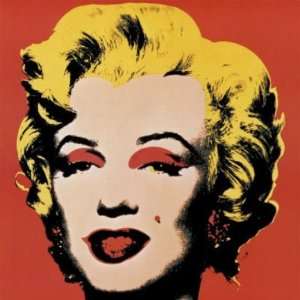 Andy Warhol 26W by 26H  Marilyn, 1967 (on red ground) CANVAS Edge 