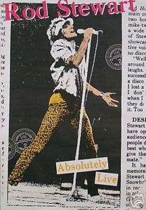 ROD STEWART 1982 ABSOLUTELY LIVE POSTER  