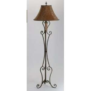   Shade on Cast Iron Floor Lamp with Beaded Tassell: Home Improvement
