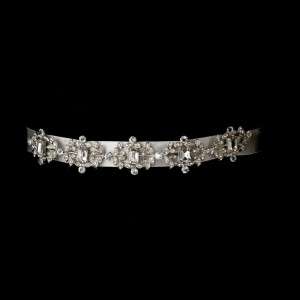   Crystals & Rhinestones Bridal Belt Antique Silver White or Ivory
