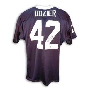  D.J. Dozier Penn State Navy Blue Jersey with White Collar 