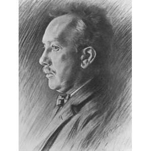  Drawing of German Composer Richard Strauss Stretched 