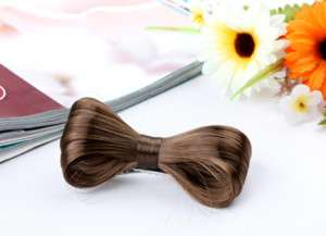 Brown LADY GAGA Hair Bow Clip Wig Party&Costume Wear  