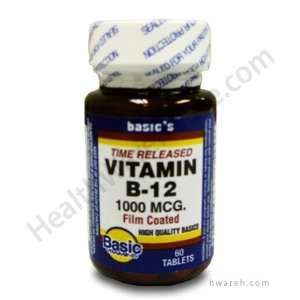  Vitamin B 12 Time Released (1000mcg)   60 Tablets Health 