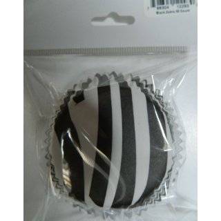 Black Zebra Cupcake Liners Baking Cups Standard Size 50 Count
