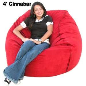  4 feet Cinnabar Cozy Sac Bean Bag Chair Love Seat