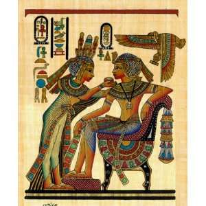  Tutankhamun And His Beautiful Wife Papyrus