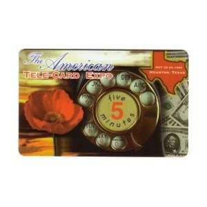 Collectible Phone Card 5u American Tele Card Expo (Houston, Texas) 10 