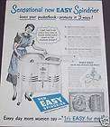 1949 easy spindrier wash machine print ad art photo returns