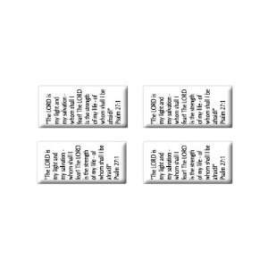  Lord is My Light Psalm 27   3D Domed Set of 4 Stickers 