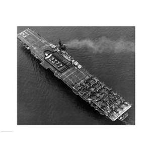   aircraft carrier in the sea, USS Boxer (CV 21), 1951 Poster (24.00 x