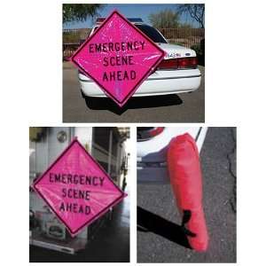 Viz Con Vehicle Mount Emergency Sign:  Industrial 