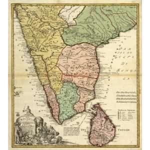  1733 Map South Asia, India