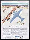 1940 Fly Airlines Air Transport Airplane Shadow Cowboy Cattle Drive 