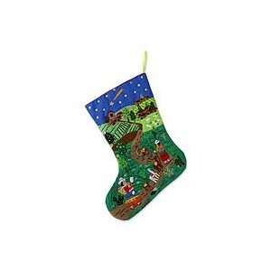   Applique Christmas Stocking, Christmas in the Andes