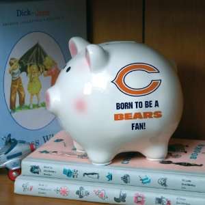 CHICAGO BEARS Born To Be Personalized Team Logo PIGGY BANK (6 x 4 