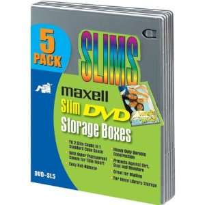  Maxell Silver Slim Dvd Cases   5 Pack Electronics