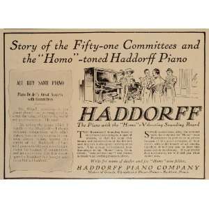  1911 Vintage Ad Haddorff Piano Company Upright Rockford 