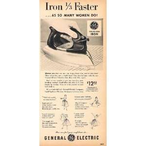  General Electric Iron 1952 Vintage Advertisement 