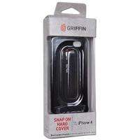 New Griffin Luxury Black Leather Cover Case for iPhone 4 Protector 