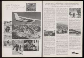 1963 Aspen Colorado airport ski skiing photos Cessna ad  
