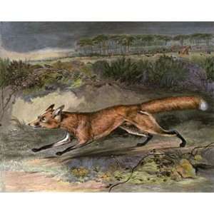  Fox Breaking Cover Etching Turner, Francis Calcraft Harris 