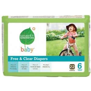   Seventh Generation   Baby Diapers Stage 6: (35+ lbs.) 22 count: Baby