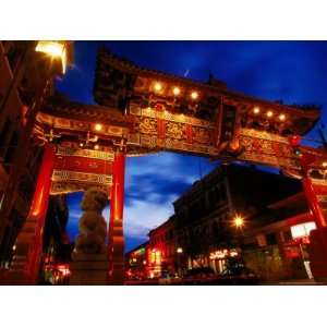 Chinatown Main Gate at Night, Victoria, Canada 