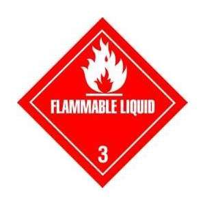  Label,red On Wht,flammable Liquid,pk50   APPROVED VENDOR 