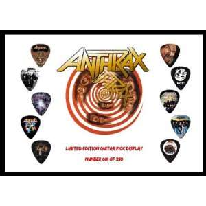  Anthrax Premium Celluloid Guitar Picks Display Large A4 