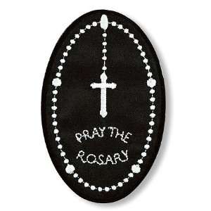  Embroidered Pray the Rosary Patch Stole Vestment Catholic 