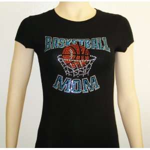   Round Neck Top T shirt Sports Basketball Mom Design 