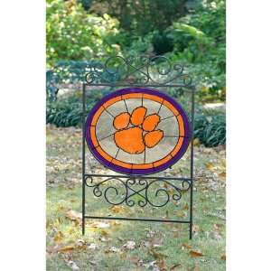    Clemson Tigers NCAA Stained Glass Yard Sign