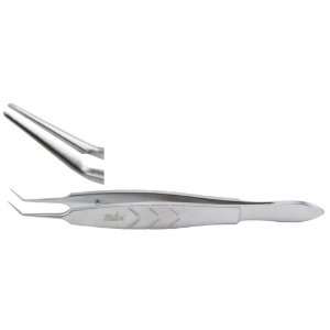 MCPHERSON TYING FORCEPS, 4 (10.2 CM), 5MM LONG SMOOTH JAWS, ANGLED