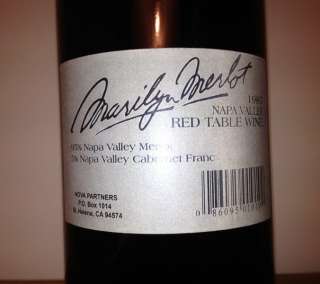   Merlot ~1st Vintage~ Rare Full Sealed Napa Valley Red Wine  