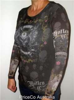 Motley Crue Ladies Skull Tattoo T Shirt Tattoo Clothing  
