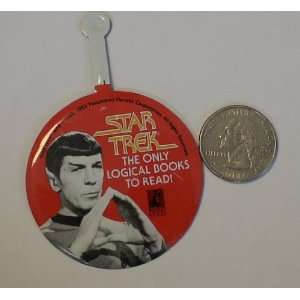  Vintage Star Trek Mr Spock Metal Button 