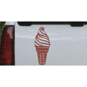 Ice Cream Cone Business Car Window Wall Laptop Decal Sticker    Brown 