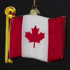  Noble Gems Glass Flag Of Canada Christmas Ornament #C4530 