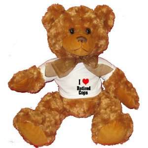   /Heart Retired Cops Plush Teddy Bear with WHITE T Shirt Toys & Games