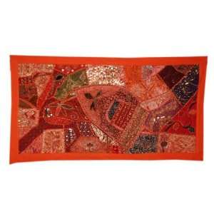   Decorative Embroidery Wall Hanging Sari Tapestry India