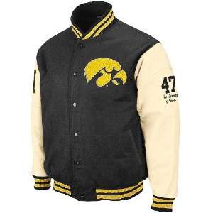    Iowa Hawkeyes NCAA Varsity Letterman Jacket: Sports & Outdoors