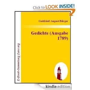   German Edition) Gottfried August Bürger  Kindle Store