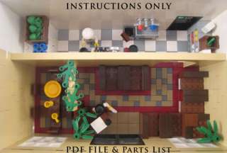 Lego Custom City Restaurant Modular INSTRUCTIONS ONLY!  