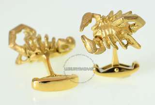 Deakin & Francis 18K Yellow Gold Scorpion Cufflinks  