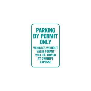  3x6 Vinyl Banner   Parking By Valid Permit Only 
