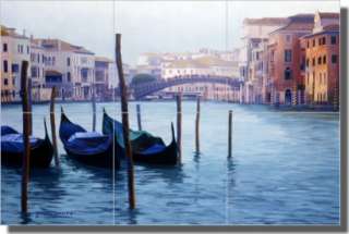White Venice Canal Backsplash Ceramic Tile Mural Art  